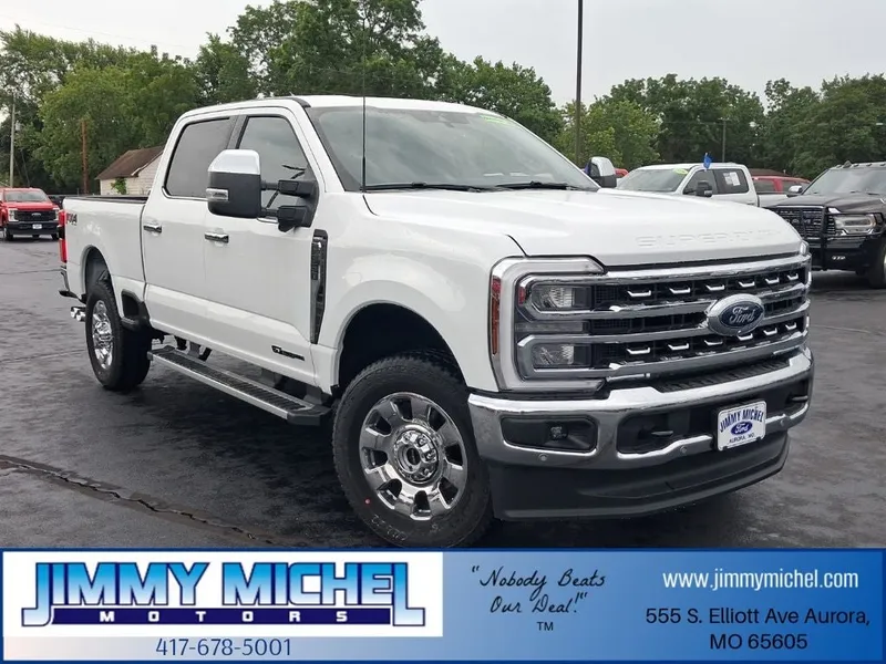 2026 Ford F-350SD Lariat in Oxford White — front three-quarter view