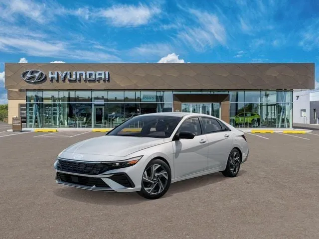 2026 Hyundai ELANTRA SEL Sport Premium in White — front three-quarter view