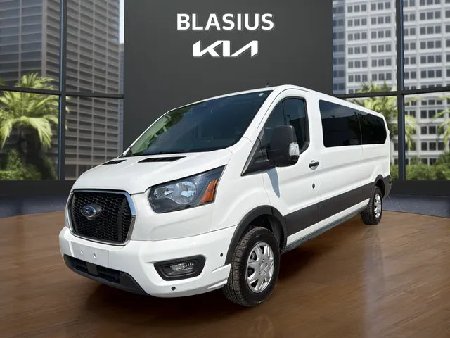 2024 Ford Transit-350 XLT in Oxford White — front three-quarter view
