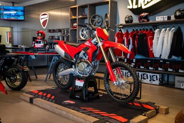 2026 Ducati Desmo450 MX — front three-quarter view