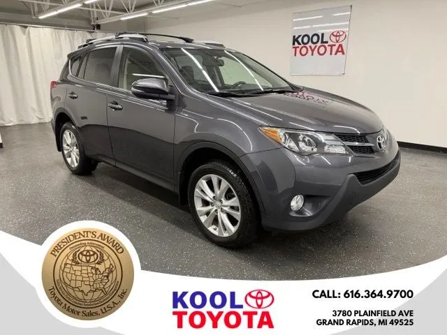 2015 Toyota RAV4 Limited in Magnetic Gray Metallic — front three-quarter view