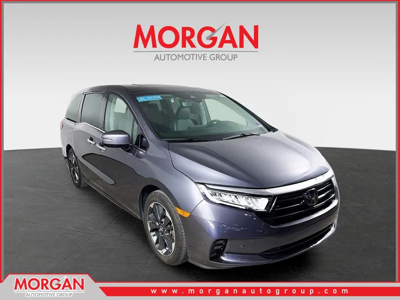 2024 Honda Odyssey Elite in Gray — front three-quarter view