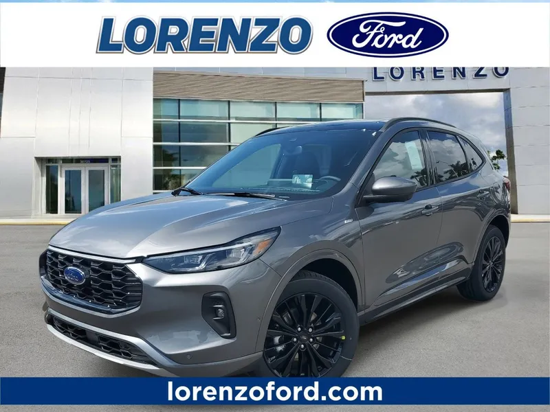 2024 Ford Escape ST-Line Elite in Carbonized Gray Metallic — front three-quarter view