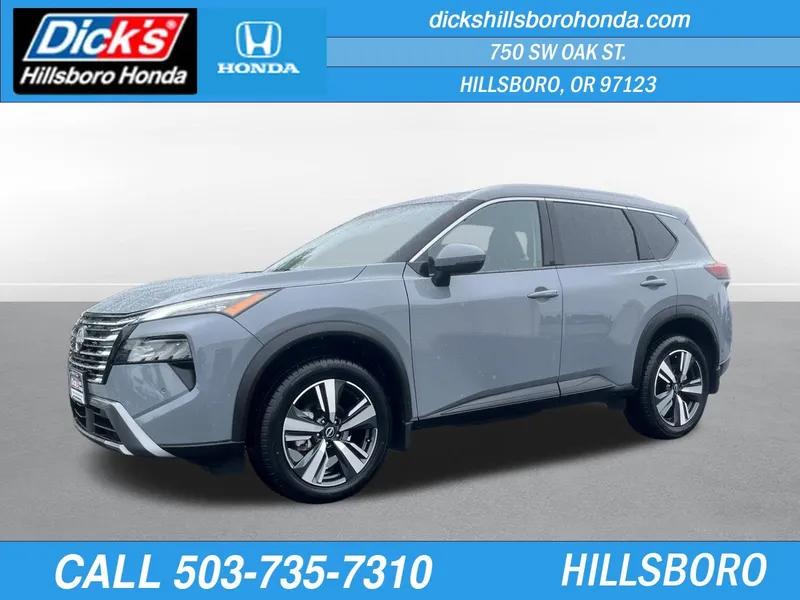 2025 Nissan Rogue SL in Boulder Gray Pearl — front three-quarter view