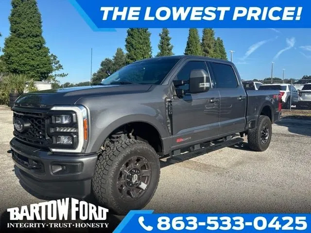 2023 Ford F-250SD Lariat 6.7 HIGH OUTPUT DIESEL in Carbonized Gray Metallic — front three-quarter view