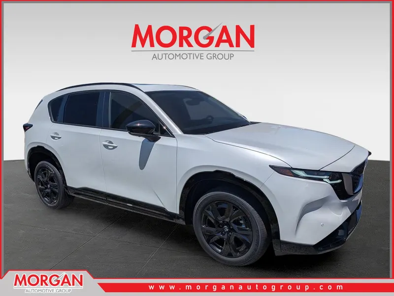 2026 Mazda CX-5 2.5 S Premium Plus in Rhodium White Metallic — front three-quarter view