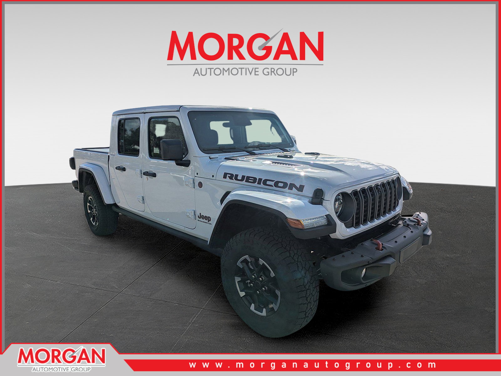 2026 Jeep Gladiator Rubicon in White/off-white — front three-quarter view