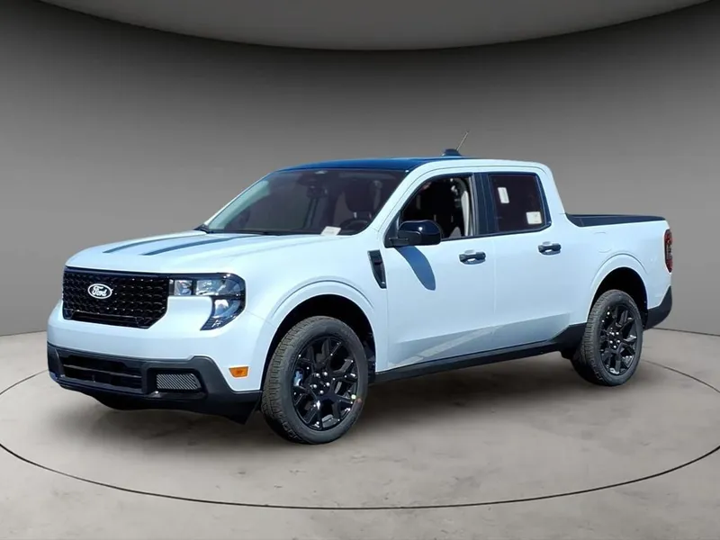 2026 Ford Maverick XLT in White Metallic — front three-quarter view