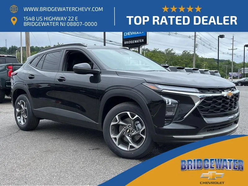2026 Chevrolet Trax LT in Mosaic Black Metallic — front three-quarter view