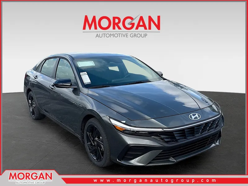 2026 Hyundai ELANTRA SEL Sport in Amazon Gray — front three-quarter view