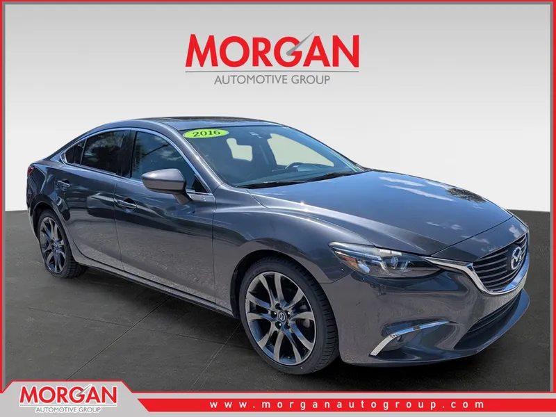 2016 Mazda Mazda6 6 i Grand Touring in Meteor Gray Mica — front three-quarter view