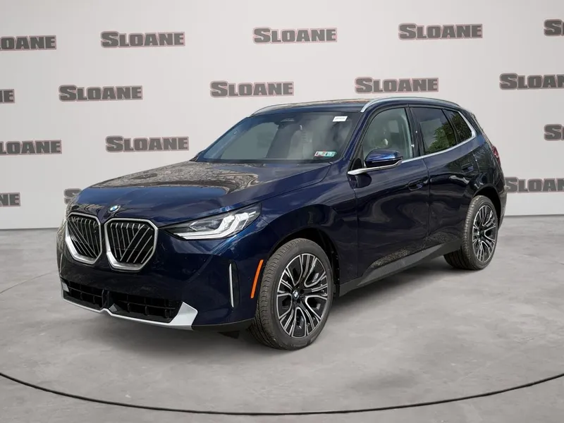 2026 BMW X3 30 xDrive in Tanzanite Blue II Metallic — front three-quarter view