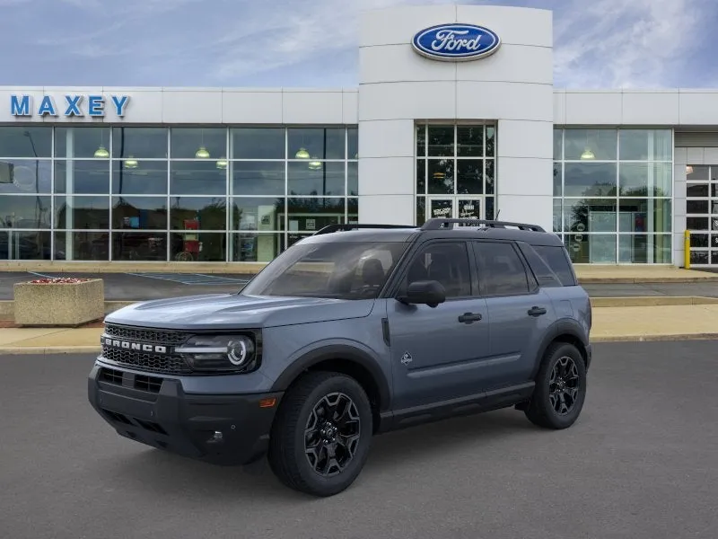 2026 Ford Bronco Sport Outer Banks® in Azure Gray Metallic Tri-Coat — front three-quarter view