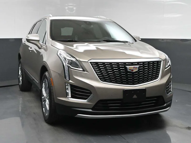 2023 Cadillac XT5 Premium Luxury in Latte Metallic — front three-quarter view