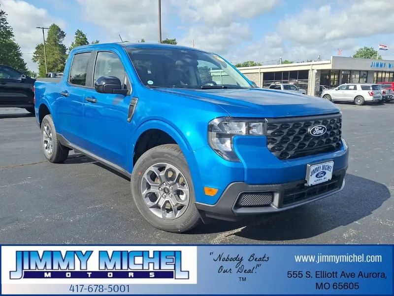 2026 Ford Maverick XLT in Blue — front three-quarter view