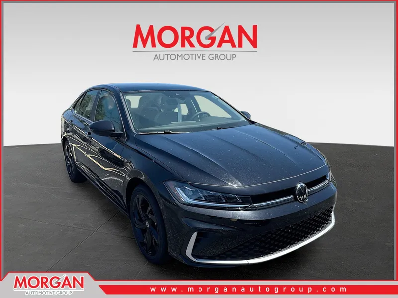 2026 Volkswagen Jetta SE in Black — front three-quarter view