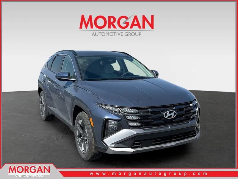 2026 Hyundai TUCSON SEL in Atlantis Blue — front three-quarter view