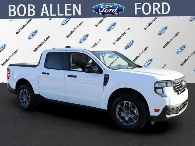2026 Ford Maverick XLT in Oxford White — front three-quarter view