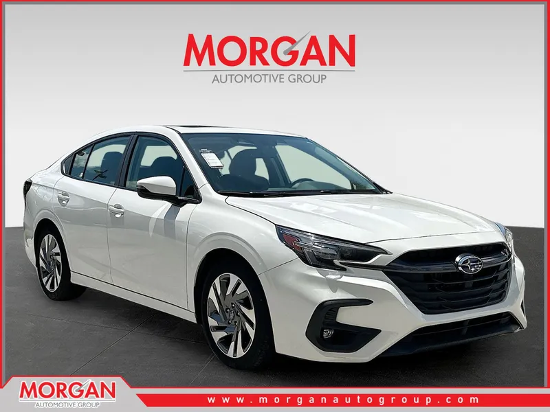 2024 Subaru Legacy Limited in Crystal White Pearl — front three-quarter view