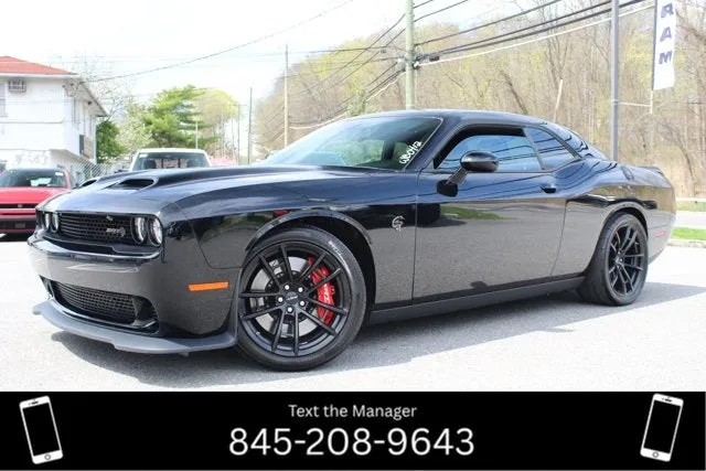 2023 Dodge Challenger SRT Hellcat Redeye Jailbreak in Pitch Black Clearcoat — front three-quarter view