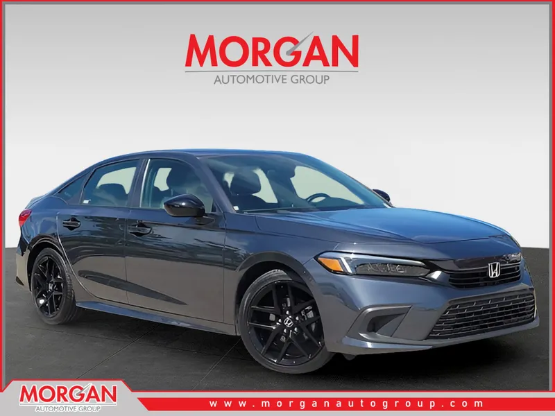 2024 Honda Civic Sedan Sport in Meteorite Gray Metallic — front three-quarter view