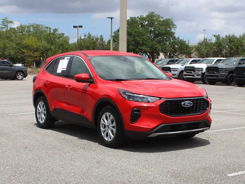 2024 Ford Escape Active in Race Red — front three-quarter view