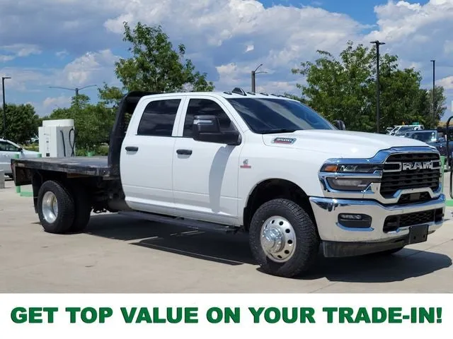 2025 RAM 3500 Tradesman in Bright White Clearcoat — front three-quarter view
