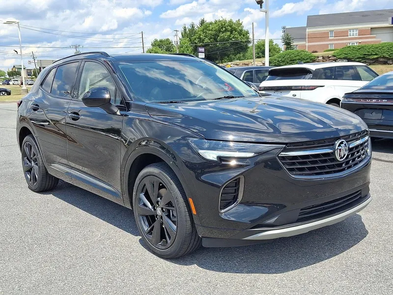 2023 Buick Envision AWD 4dr Essence in Ebony Twilight Metallic — front three-quarter view