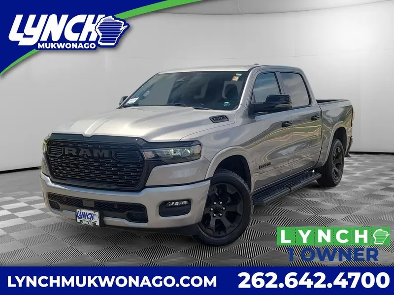 2025 RAM 1500 Big Horn in Billet Silver Metallic Clearcoat — front three-quarter view