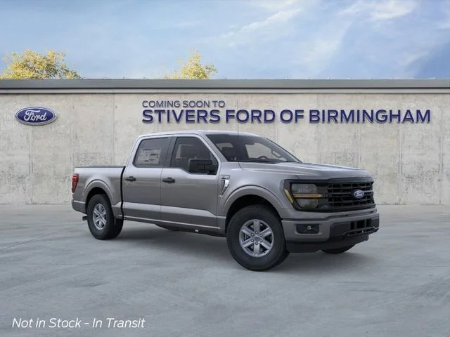 2026 Ford F-150 XLT in Gray — front three-quarter view