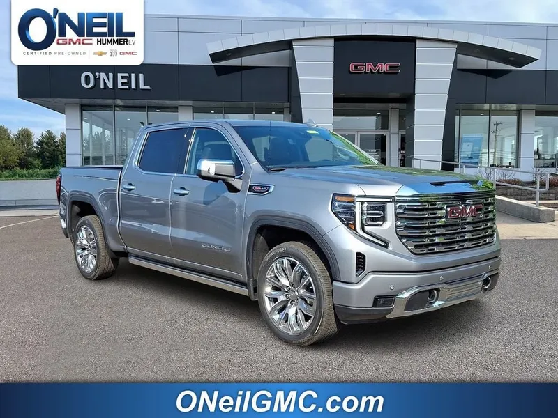 2026 GMC Sierra 1500 Denali in Sterling Metallic — front three-quarter view