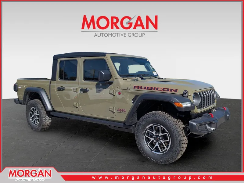 2026 Jeep Gladiator Rubicon in Green — front three-quarter view