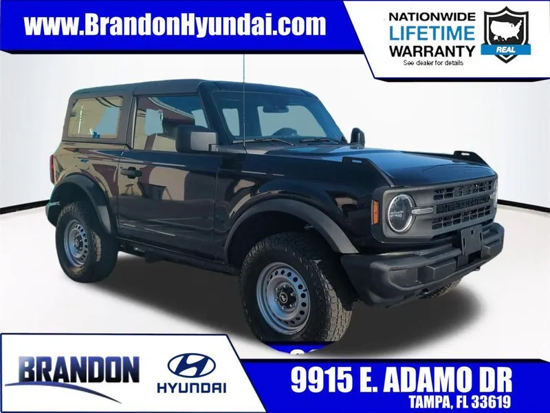 2023 Ford Bronco Base in Black — front three-quarter view