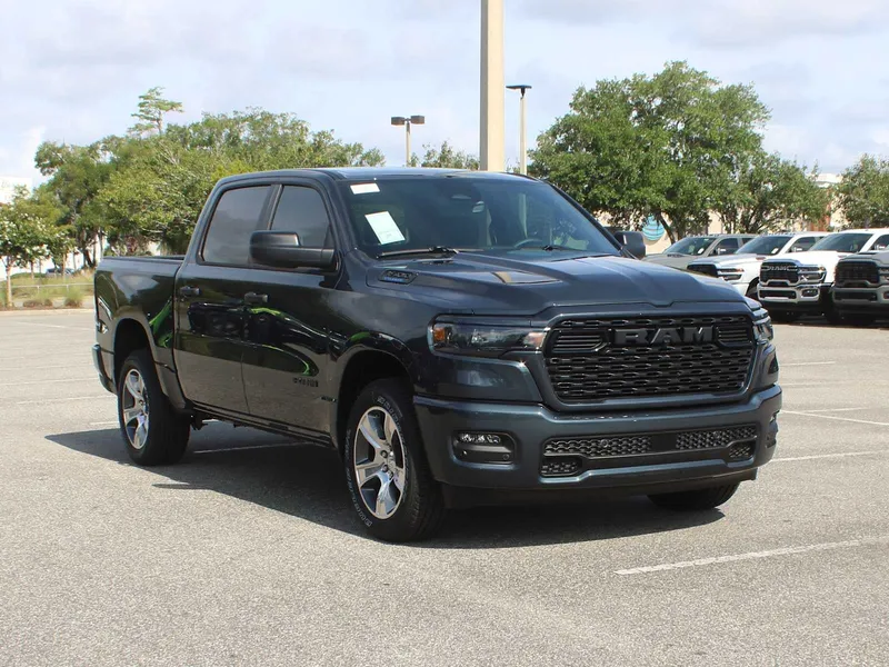 2026 RAM 1500 Express in Forged Blue Metallic Exterior Paint — front three-quarter view