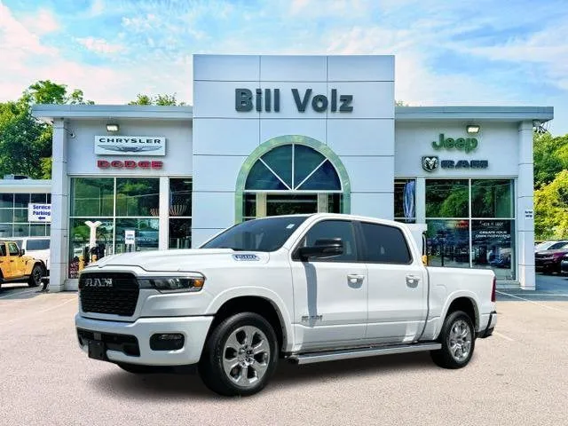2026 RAM 1500 Big Horn in Bright White Clear-Coat Exterior Paint — front three-quarter view
