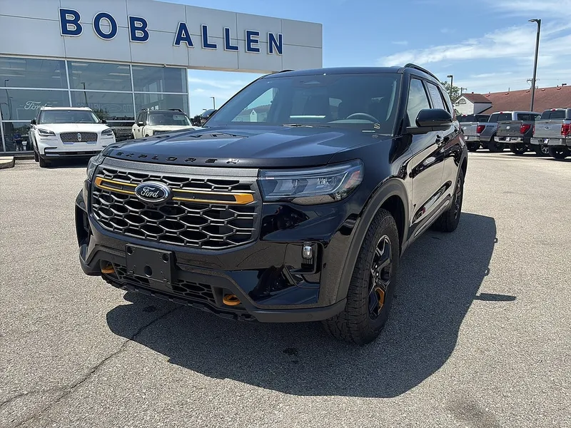 2026 Ford Explorer Tremor in Agate Black — front three-quarter view