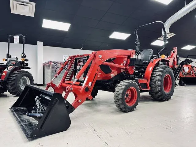 2024 TYM 2515H Hydrostatic Tractor with Loader, Backhoe and 24 HP — front three-quarter view