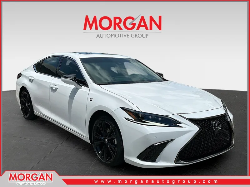 2024 Lexus ES 350 F Sport in White — front three-quarter view