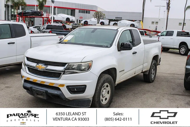 2016 Chevrolet Colorado 2WD WT in Summit White — front three-quarter view