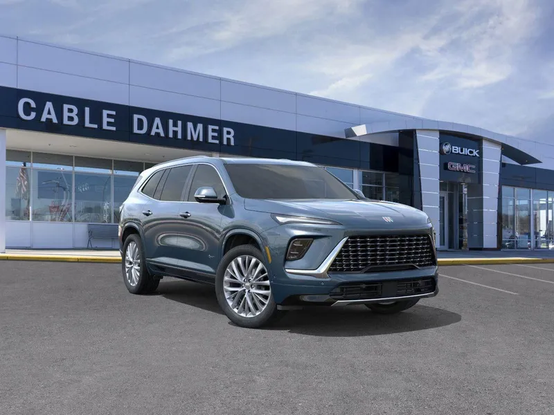 2026 Buick Enclave Avenir in Ocean Blue Metallic — front three-quarter view
