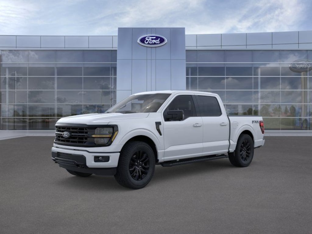 2026 Ford F-150 in Oxford White — front three-quarter view