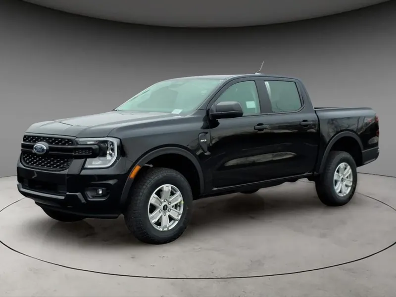 2025 Ford Ranger XL in Shadow Black — front three-quarter view