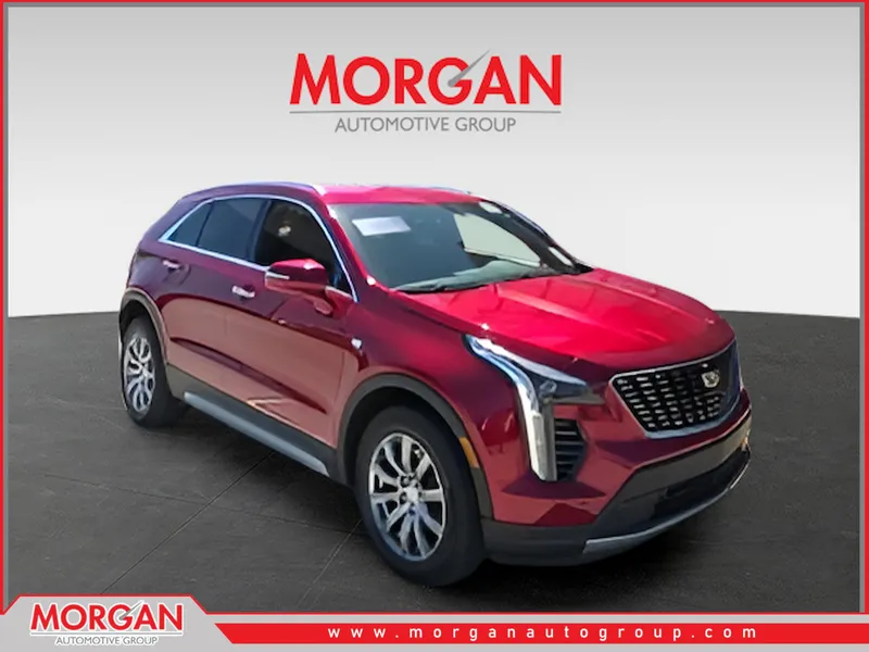 2023 Cadillac XT4 Premium Luxury in Red — front three-quarter view