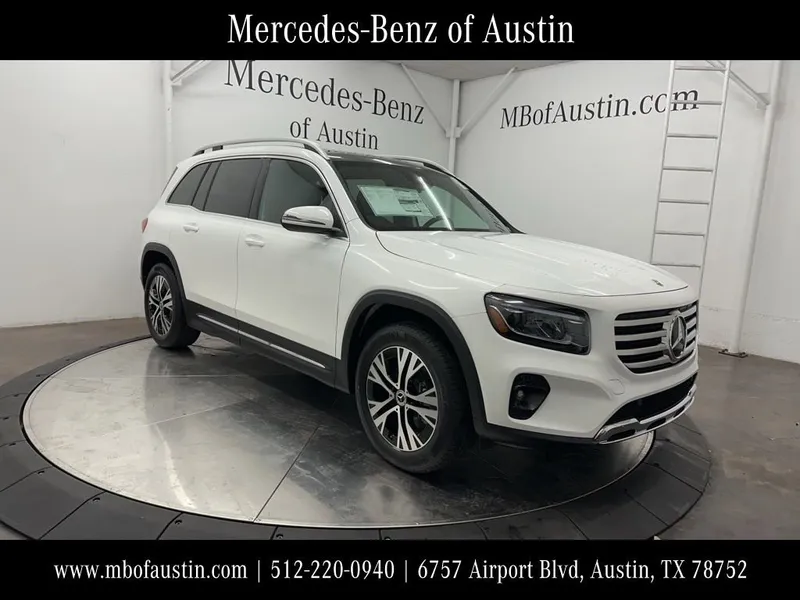 2026 Mercedes-Benz GLB 250 in Polar White — front three-quarter view
