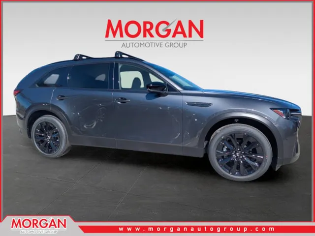 2026 Mazda CX-90 Premium Sport in Machine Gray Metallic — front three-quarter view