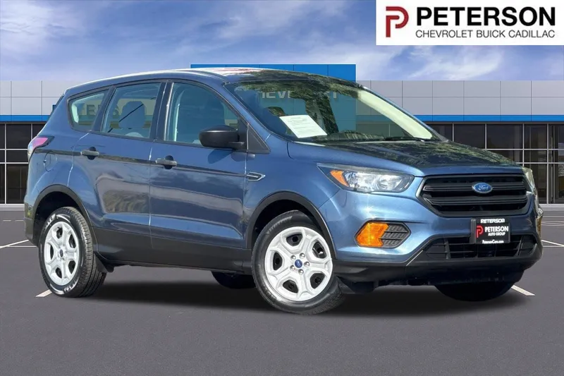 2018 Ford Escape S in Blue — front three-quarter view