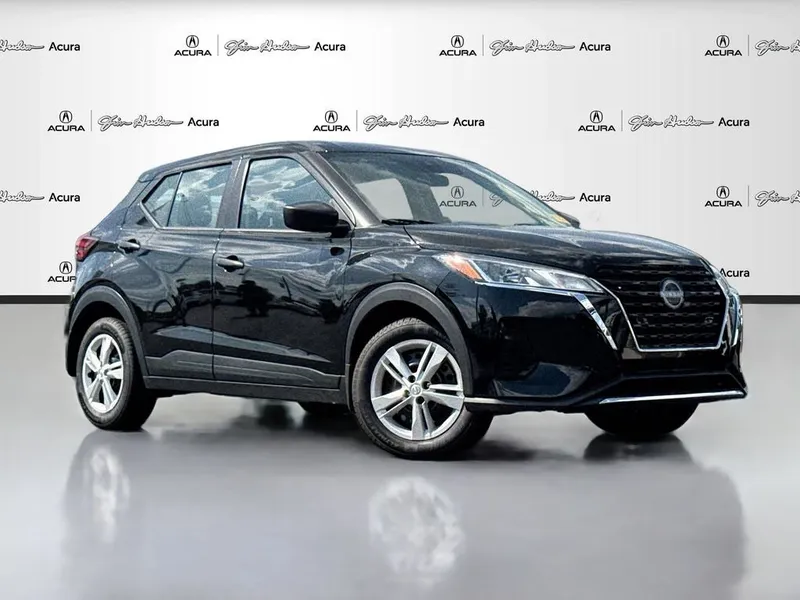 2023 Nissan Kicks S in Super Black — front three-quarter view