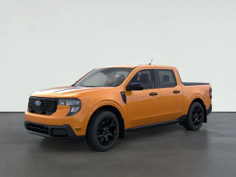 2026 Ford Maverick XLT in Orange Fury Metallic Tri-Coat — front three-quarter view