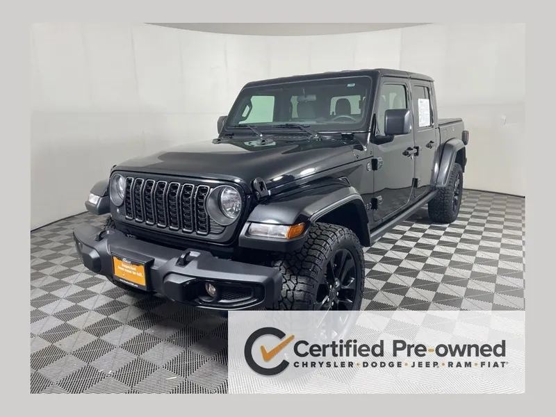 2024 Jeep Gladiator Nighthawk in Black Clearcoat — front three-quarter view