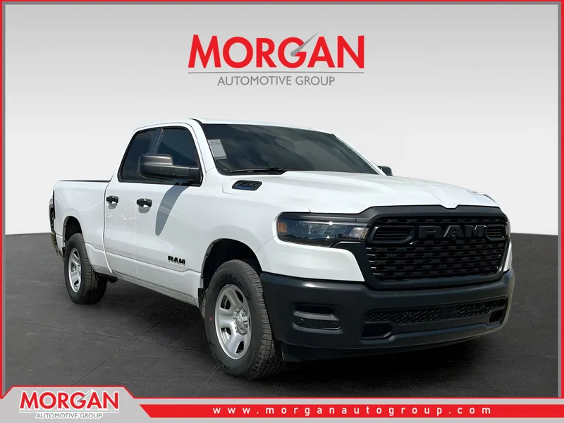2026 Ram 1500 Tradesman in White — front three-quarter view